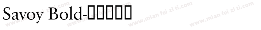 Savoy Bold字体转换
